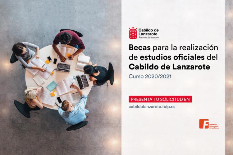 Creatividad de Becas para la realización de estudios oficiales del Cabildo de Lanzarote