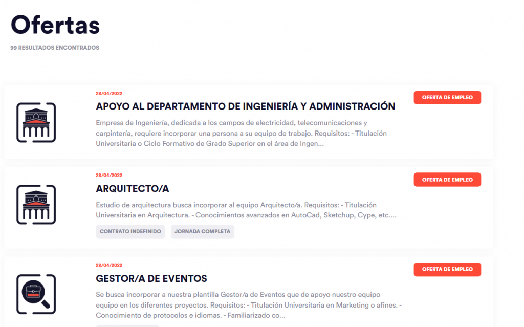 Portal integral de empleo para los municipios canarios Universitaria de Las Palmas